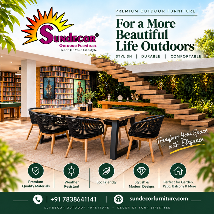 Luxury Outdoor Braid & Rope Coffee Set in Mumbai, Maharashtra – Sundecor Outdoor Furniture