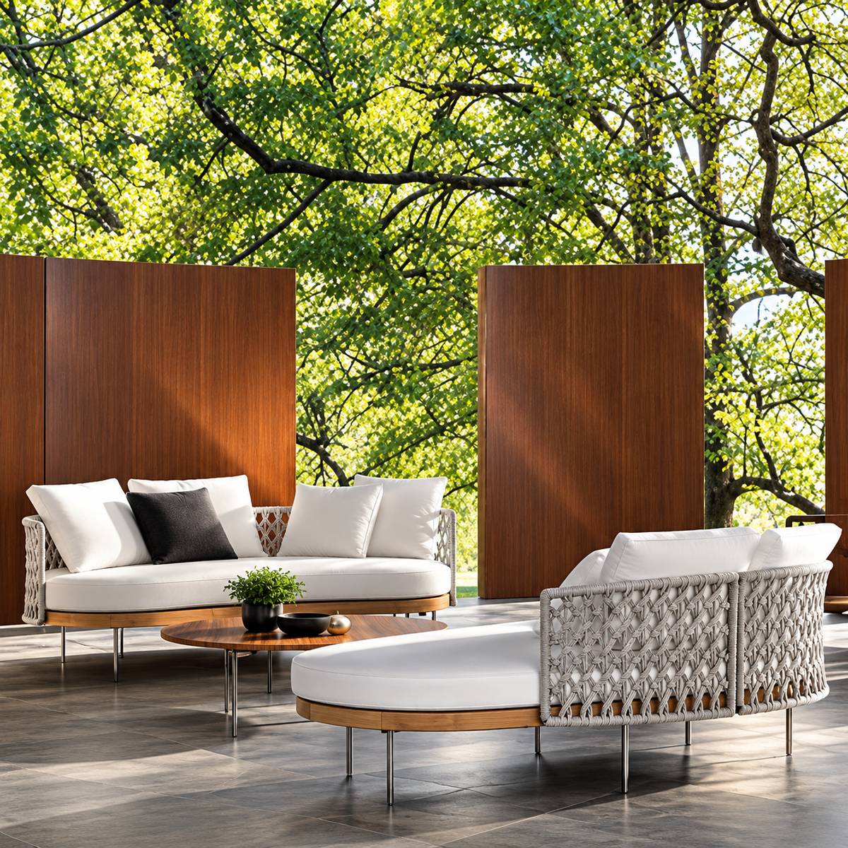 Outdoor Braid & Rope Sofa Set - (SD-BR-SS001)
