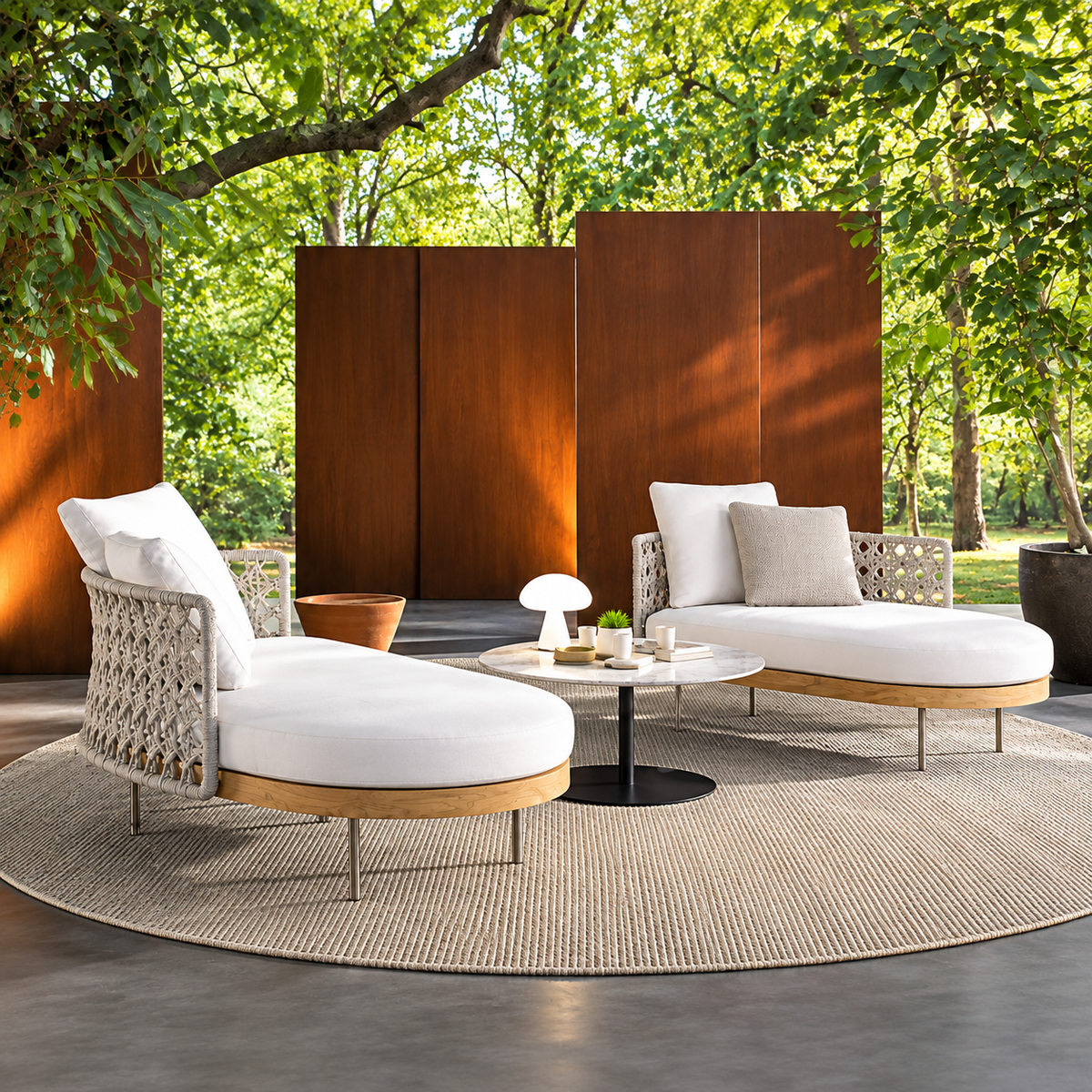 Outdoor Braid & Rope Sofa Set - (SD-BR-SS001)