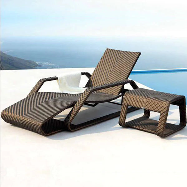 Outdoor Furniture Wicker Sun lounger Set-(SD-WF-SL001)